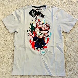 BKYS Graphic Print Men's T-Shirt - White